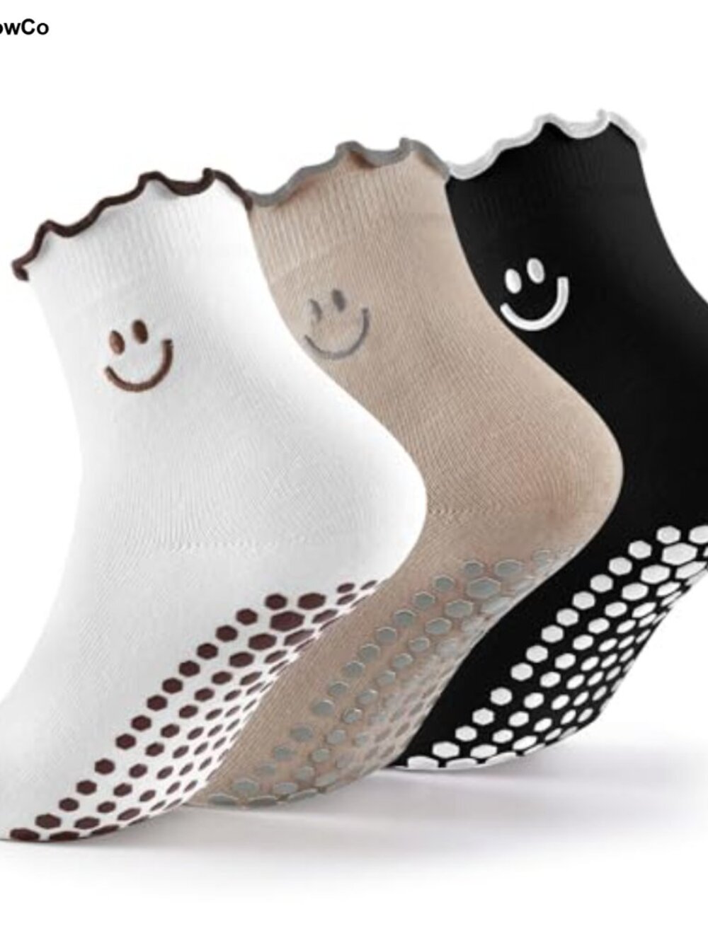 Grip Pilates Socks Women Full-Sole Non-Slip Dots Cotton Yoga Barre